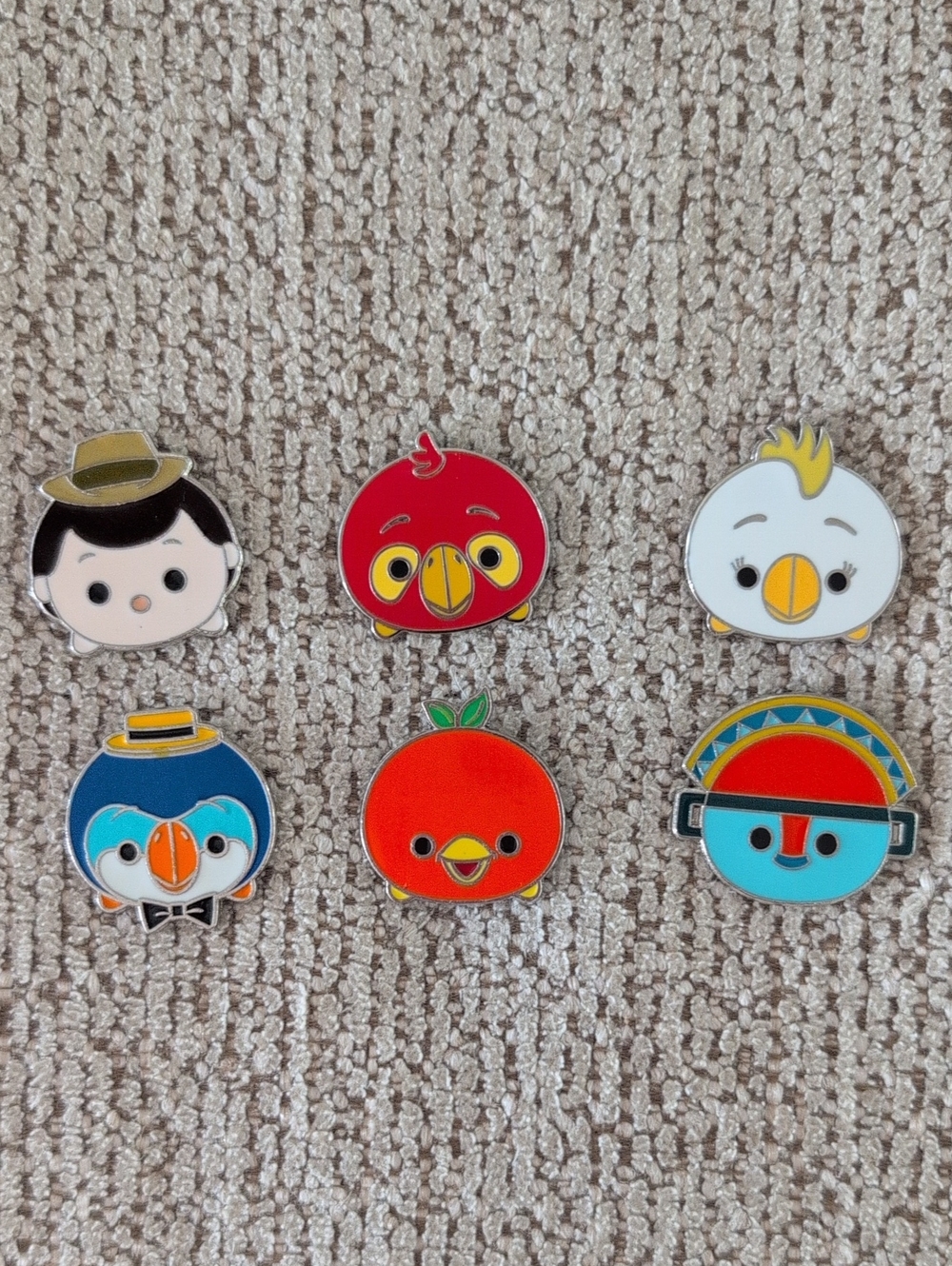 Disney Tiki Room Tsum Tsum Trading Pin set